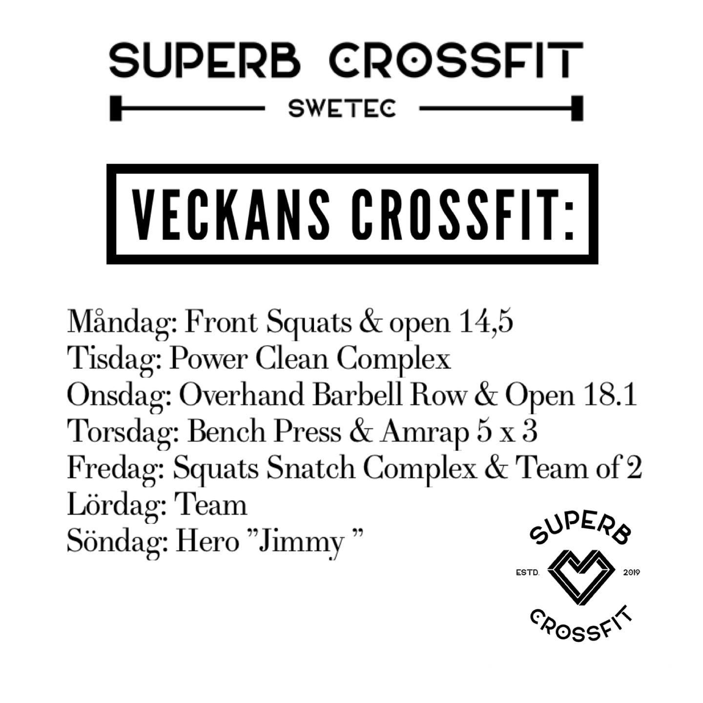 Crossfitare! Här är veckans programmering, vi startar upp med CROSSFIT OPEN pass inför kvalet.
Nu finns det en intern Facebookgruppen för ”medlemmar Swetec Superb Crossfit” gå in NU. Gäller medlemskapet CROSS Medlem.
#swetecgym #functionaltraining #funktionalträining #funktionalfitness #wod #öllsjö #kristianstad #träningföralla #boxenföralla #boxenförvanligtfolk #ffbarnträning #ffkidstraining #kidsfunctionalfitness #kidsfunctionaltraining #funfitness #webox #swetecfamiljen #tränaikristianstad #träningkristianstad #padelkristianstad #crossfit #swetecsuperbcrossfit #superbcrossfit